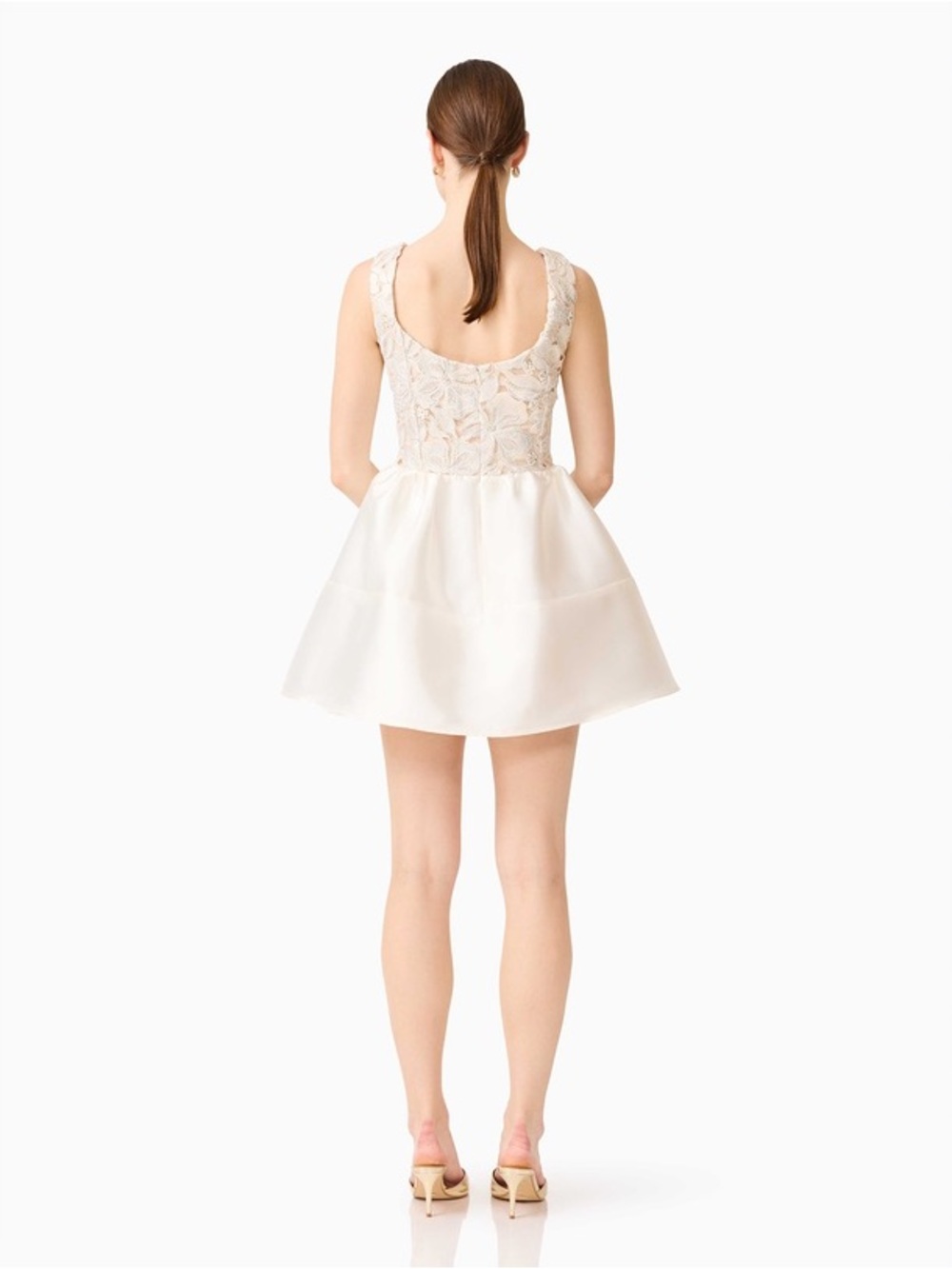 Elliatt Nicoletta Aline Mini Dress in White Gold Size S NWT - Picture 5 of 10